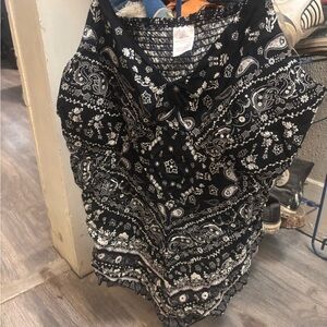 Black and White Paisley Dress